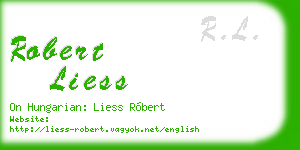 robert liess business card