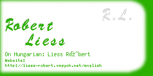 robert liess business card